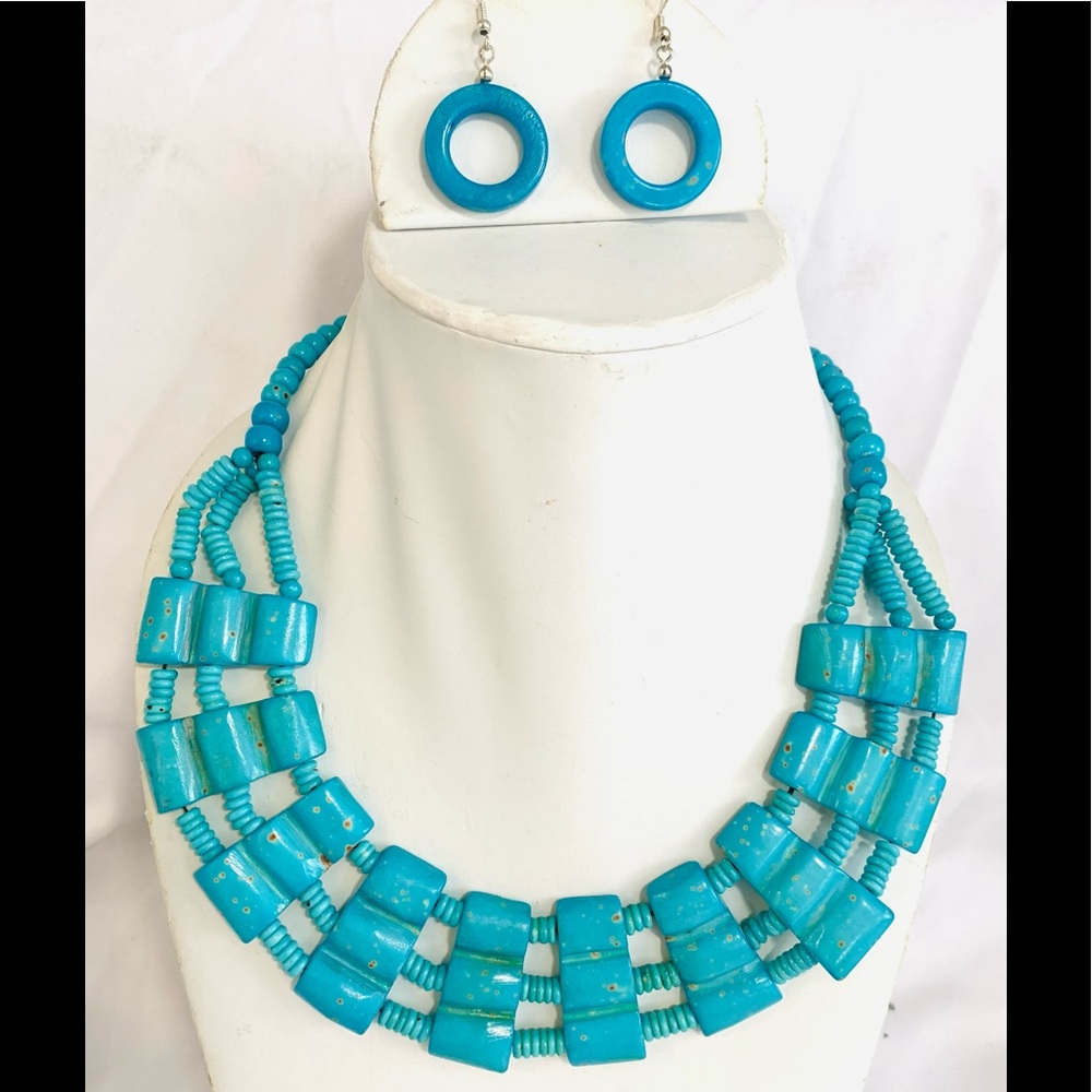 Bone Necklace with Earring